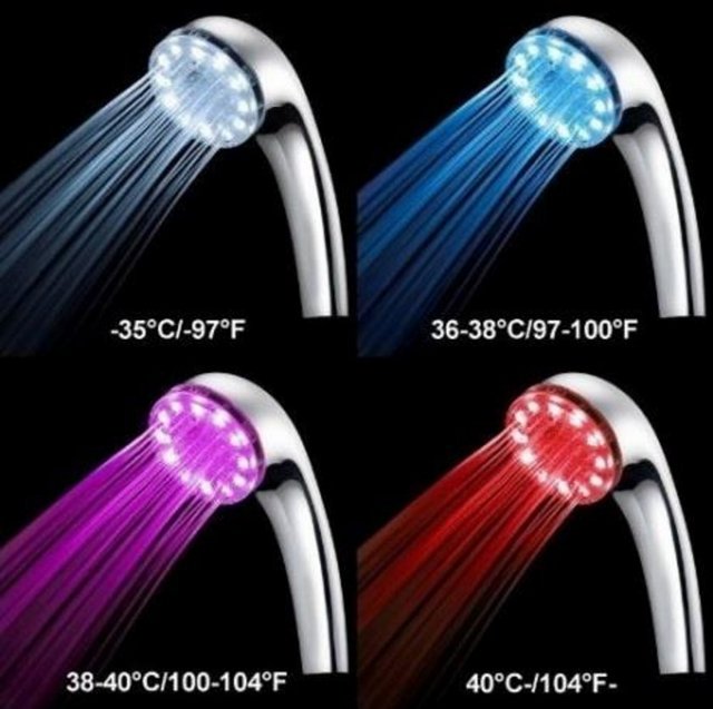 Isıya Göre Renk Değiştiren Duş Başlığı