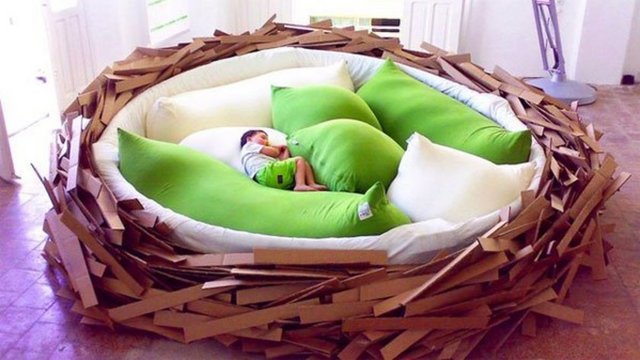 Kuş Yuvası Şeklinde Yatak