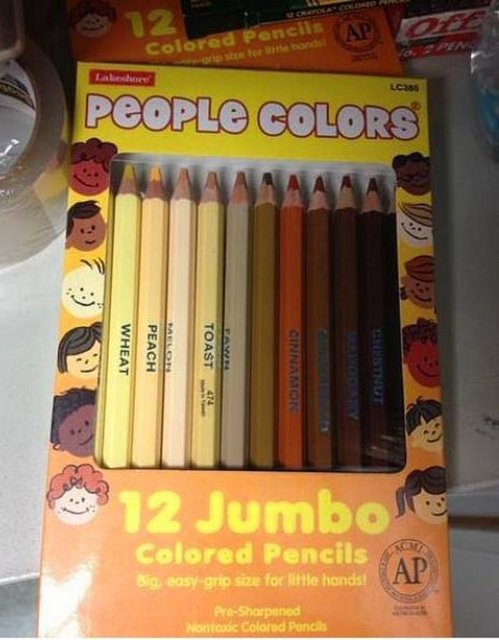 Irklara göre ten renginde boya kalemleri