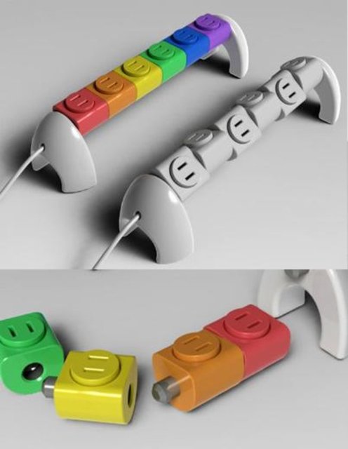 Basit ve eğlenceli bir priz sistemi. Üstelik istediğimiz yönlere de dönebiliyor. Kesinlikle uygulanmalı.