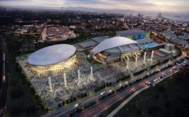 Ataköy Kümesi  - Mevcut Sinan Erdem Spor Salonu ve Ataköy Atletizm Arena, Olimpik Veledrom'a ev sahipliği yapacak yeni bir yapıyla bağlanacak. Böylece, spor ve alışveriş gibi farklı imkanları bir arada sunan ve heyecan verici bir kentsel miras olacak olan spor tesis alanı vizyonu tamamlanmış olacak. -