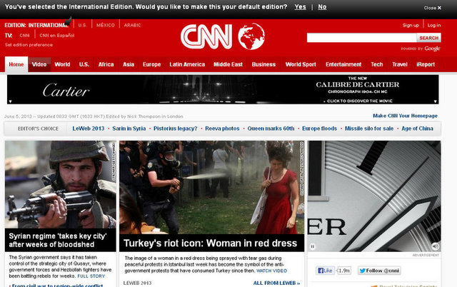 CNN İnternational; 'Türkiye'deki direnişin sembolü; kırmızı elbiseli kadın'