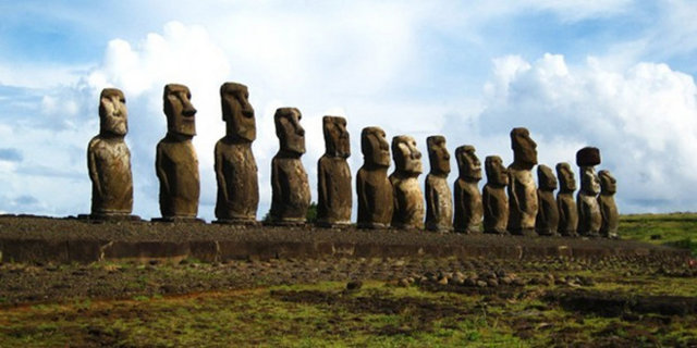 Boyları 1 ile 20 m arasında değişen Moailerin en büyüğünün ağırlığı 50 tondur...