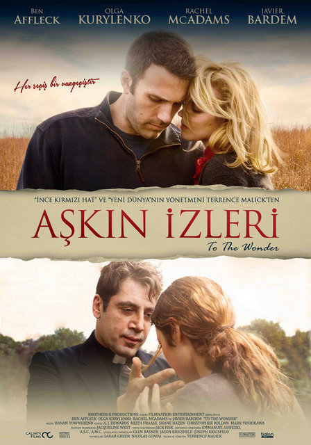 2-Aşkın İzleri (To The Wonder) (2013): Terrence Malick'in mistik ve ruhsal bir dünyadan aşk filmi çıkarmak için tasarladığı, ABD'nin tabanındaki köktendinciliği ve erkek egemenliğini eleştiri yağmurunu tutan bir eser.