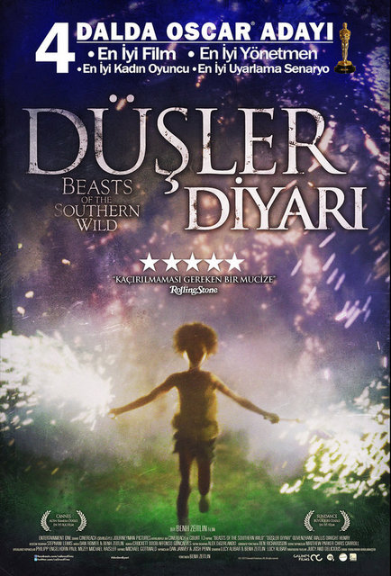 4-Düşler Diyarı (Beasts of the Southern Wild) (2012): Güney Louisiana'dan yaşayan Cajun halkının arasına sızan Benh Zeitlin'den bir umut, varoluş ve öteki hikayesi ya da başlı başına bir yaşam biçimi tanımı denebilir.