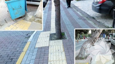 Görme engelli vatandaşlar için yapılan kabartmalı sarı şeritler onarıldı - 1.071 Destekçi