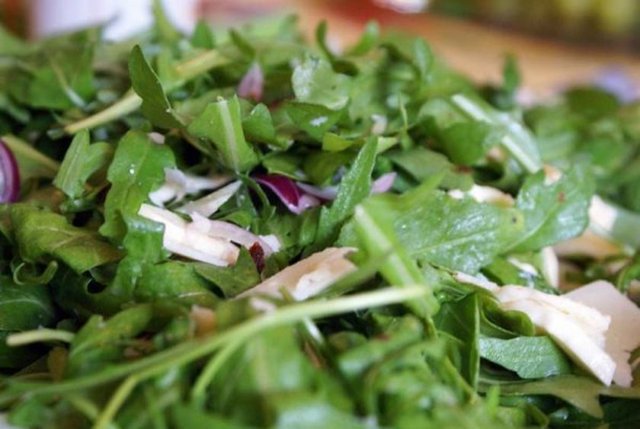 Roka salatası (zeytinyağı eklenebilir)