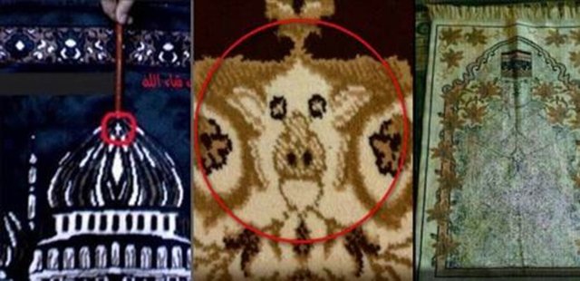 Yabancı firmalar tarafından üretilen bazı namazlıkların masum olmadığı ortaya çıktı. Bu seccadelere dikkatli bakıldığında ortaya inanılmaz bir sonuç çıkıyor.