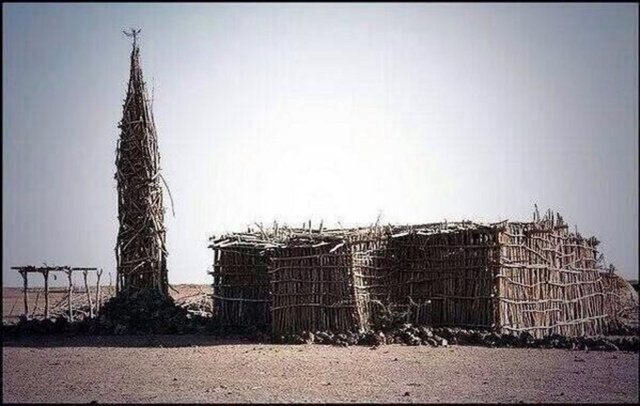 Etiopya- Müslümanların ağaç dallarından yaptığı cami