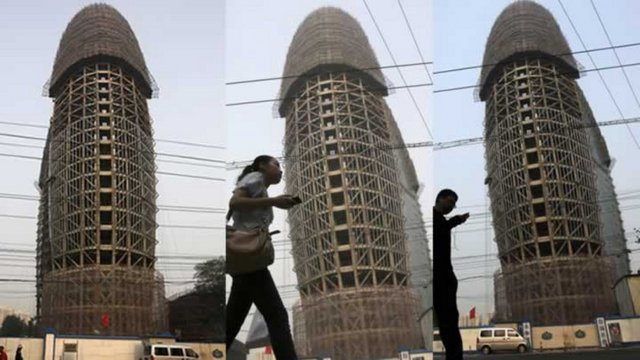 Binanın şekli sosyal medyadaysa alay konusu oldu.  -