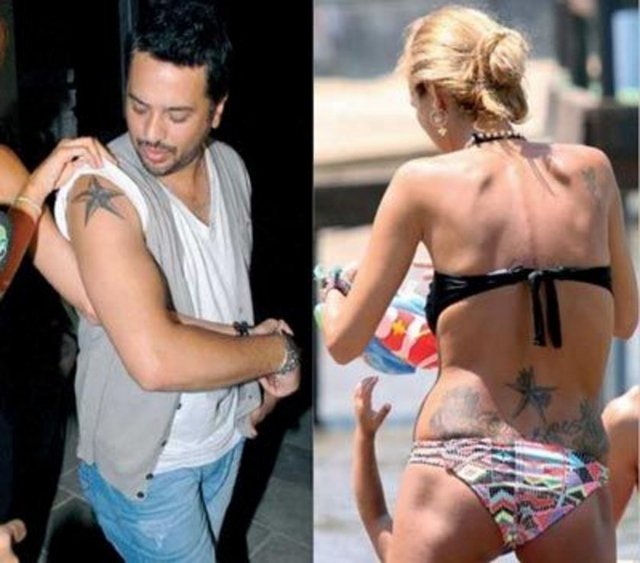 Eşi Emre Altuğ da Şikel'den sonra büyük bir kuzey yıldızıyla oğlu Kuzey'i koluna kazıttı.