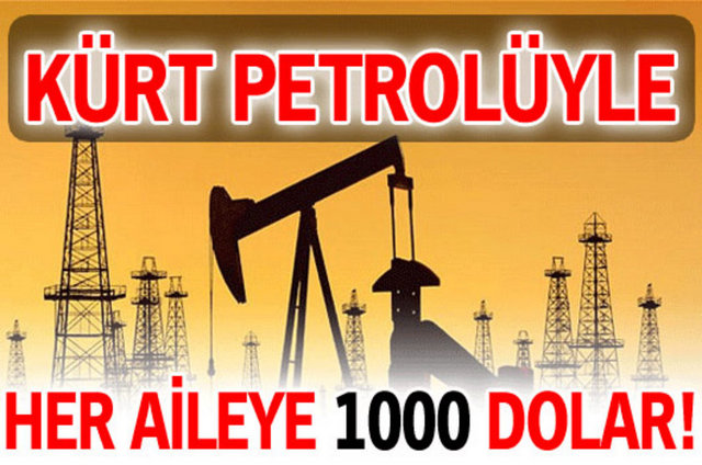 Zengin petrol yataklarının bulunması nedeniyle refah seviyesi artan Kuzey Irak'ta, petrol gelirinin bir bölümü bölge halkına paylaştırılacak. Petrol gelirinden her aileye 500-1000 dolar aylık verilmesine yönelik çalışma başlatıldığı bildirildi