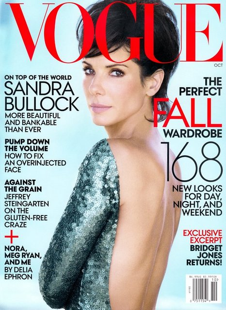ABD'li sinema oyuncusu Sandra Bullock Vogue dergisine kapak oldu.