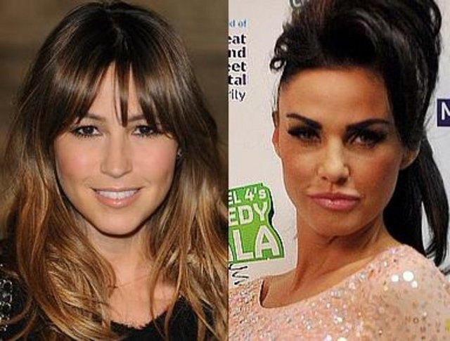 Katie Price ve Rachel Stevens - 1978 doğumlu Price belki bu kadar çok estetik operasyon geçirmeseydi yaşıtı gibi genç görünebilirdi. -