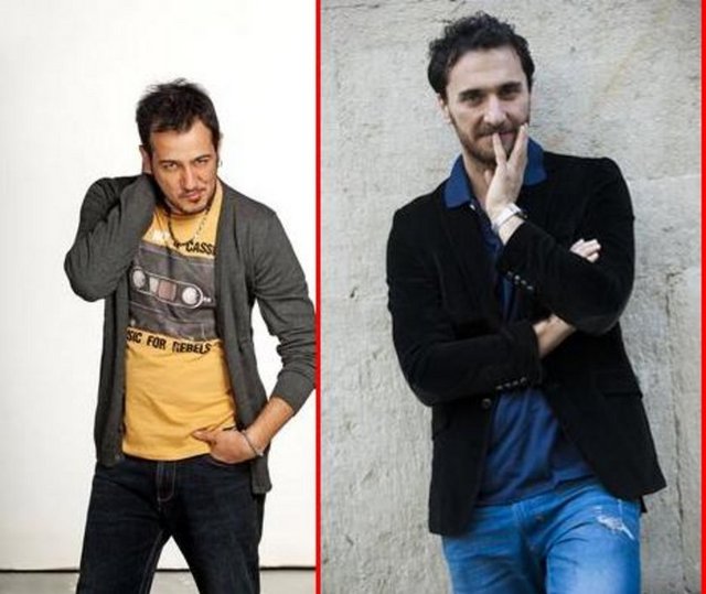 Sarp Apak ile Fırat Çelik - Sarp Apak ile Fırat Çelik, 1981 doğumlu. Çelik sert hatları nedeniyle biraz daha yaşlı görünüyor. -