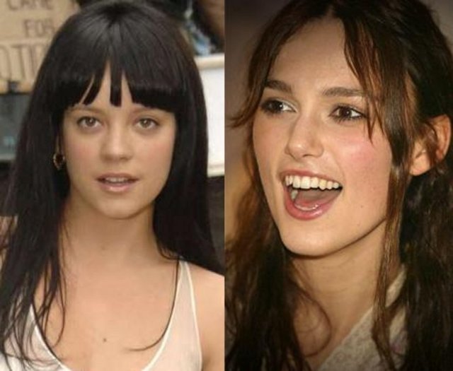 Lily Allen ve Keira Knightley - 1985 yılında dünyaya geldiler. Ama yaşadığı hızlı hayat yüzünden Allen biraz daha yaşlı görünüyor. -  -  -