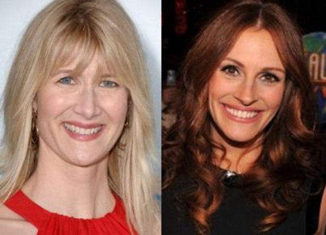 Laura Dern ve Julia Roberts - Roberts sanki yaşıtından daha şanslı gibi. Her ikisi de 1967 doğumlu. -  -  -  -  -  -