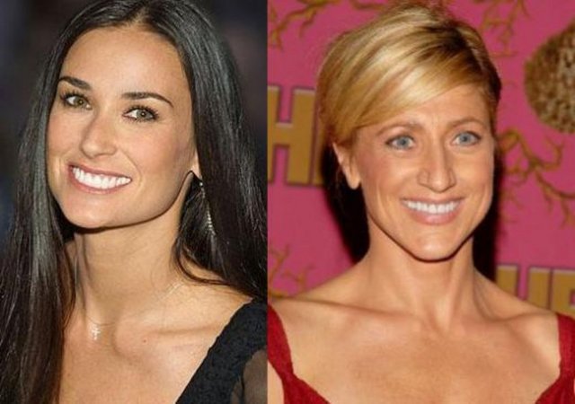 Demi Moore ve Eddie Falco - 1963 doğumlu yıldızlar yanyana gelince biri diğerinin ablası gibi görünüyor. -  -  -  -