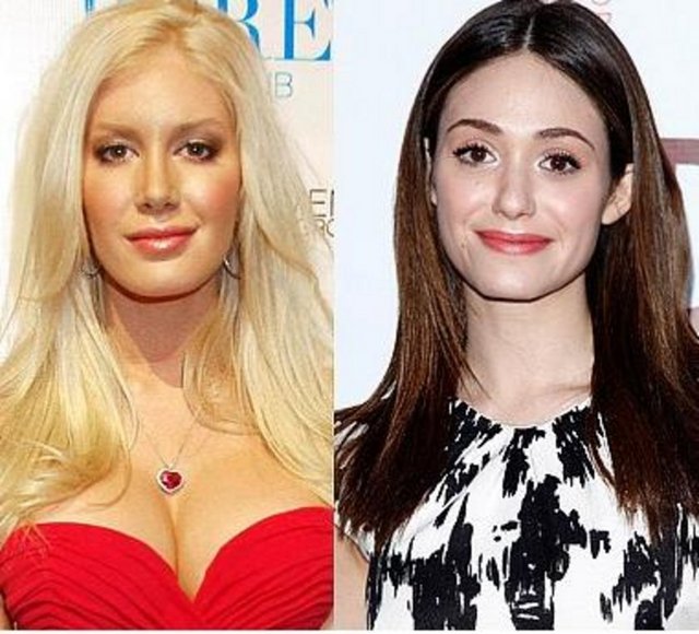 Heidi Montag ve Emmy Rossum - Ardı ardına geçirdiği estetik operasyonlar Heidi Montag'a yaramamış. 1986 doğumlu yıldız yaşıtından daha büyük görünüyor. -