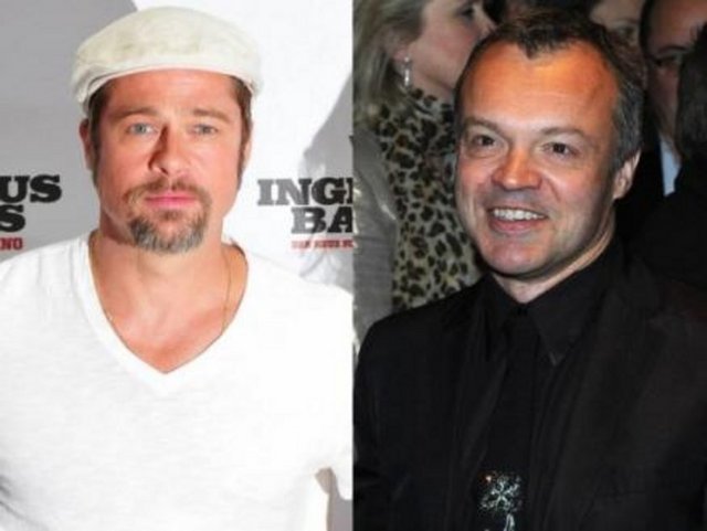 Brad Pitt ve Graham Norton - İki ünlü de 1963 yılında dünyaya geldi. Ama Pitt yaşıtından daha genç görünüyor. -