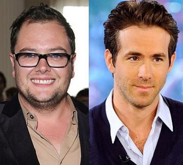 Alan Carr ve Ryan Reynolds - 1976'da doğdular. Ama Reynolds (solda) daha genç görünüyor. -