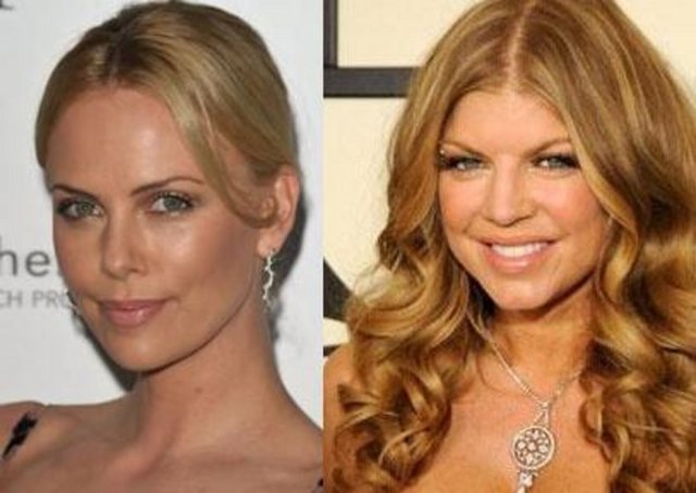Charlize Theron ve Fergie - Theron yaşıtı Fergie'den de daha genç görünüyor. -  -  -  -  -  -  -