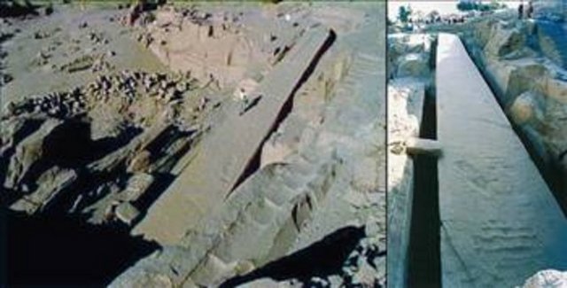 Yapımı bitirilmemiş bir Obelisk (dikilitaş). Şu anda dikili bulunan en büyük obeliskten 2 kat daha büyüktür. Yapımında bir çok Mısır tapınağının inşasında olduğu gibi kırmızı granit kullanılmıştır. Yaklaşık 40 metre yüksekliğinde ve 1150 ton ağırlığındadır. (Eğer bitirilmiş olsaydı)