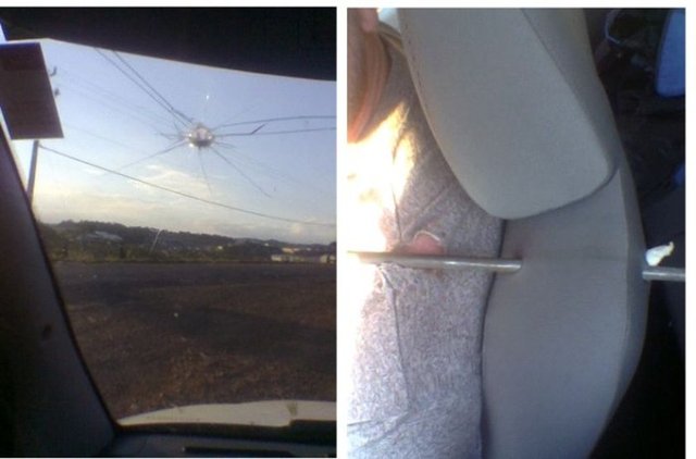 Genç adam olayın şokuyla bu fotoğrafları çekti.