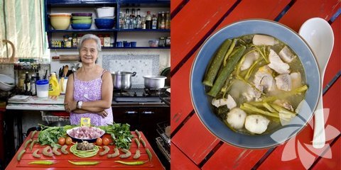 Filipinler: Domuz eti, sebze ve demirhindi çorbası