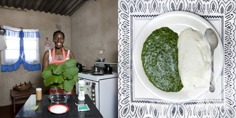 Zimbabve: Beyaz mısır unu ve fıstık yağında pişmiş kabak