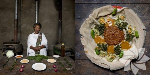 Etiyopya- Körü soslu sebzeli krep