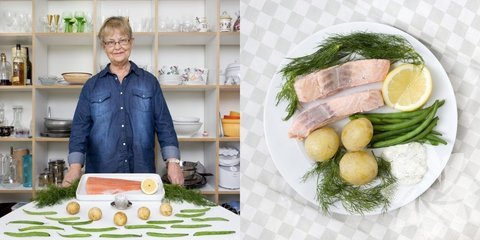 İsveç: Haşlanmış soğuk somon ve sebze