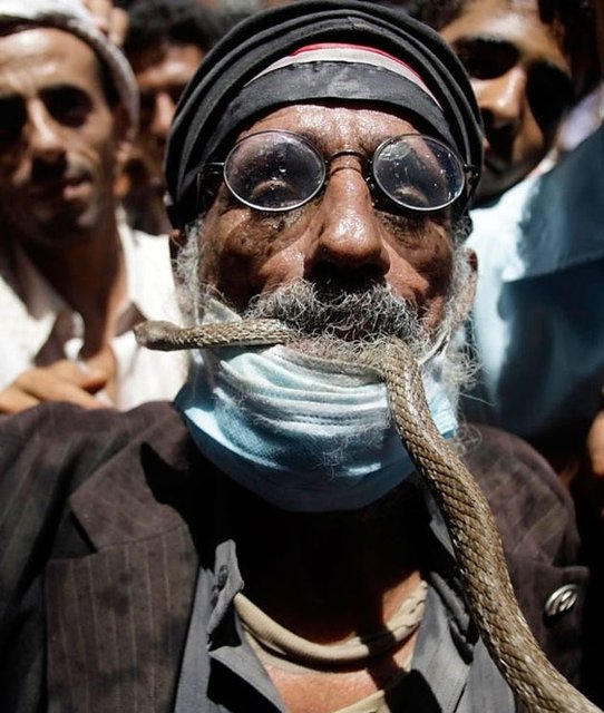 Yemen'de hamile kadınlar bebeklerinin cinsiyetlerini öğrenmek için yılan kullanıyor. Yılan ters düşerse bebeğin kız düz düşerse erkek olacağına inanılıyor.