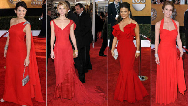 Kendine güvenen kadının rengi - yine kırmızı. -