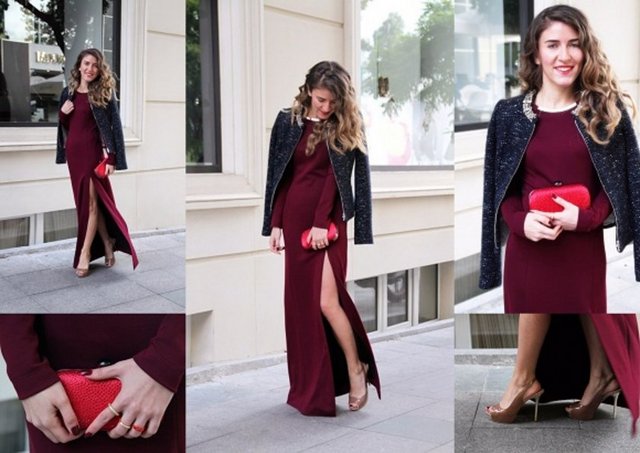 Bordo renk, deri ve kürk - gibi parçalarla daha ciddi - ve sert bir havaya - bürünüyor bu kış. -