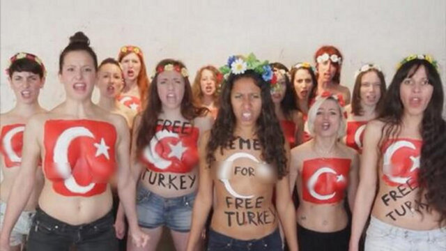 "Viva la - Femen Turkey. Diren ODTÜ. - Hande"mesajı paylaşıldı.