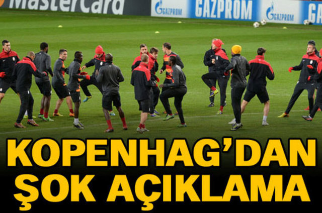 UEFA Şampiyonlar Ligi B Grubu'ndaki FC Kopenhag-Galatasaray maçı  - öncesinde resmi sitesinden duyuru yapan Kopenhag Kulübü, kendi  - taraftarlarına ayrılan bölümden bilet almış olan ve Galatasaray  - sembolleri taşıyan ya da Galatasaray lehine tezahüratta bulunanların  - uyarısız bir şekilde stadyumdan çıkarılacağını bildirdi.
