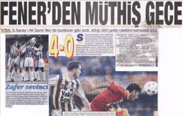 - 8 Eylül 1996 Galatasaray-Fenerbahçe: 0-4  - Fatih Terim'in Galatasaray'ın başında çıktığı ilk Fenerbahçe derbisinde Boliç, 2 kez fileleri havalandırdı. Ali Sami Yen'de Saffet ve Okocha, skora katkı sağlayan oyuncular oldu. Ağır yenilgi sonrası henüz sezon başı olmasına karşın 'Terim istifa' sesleri yükselmeye başladı.