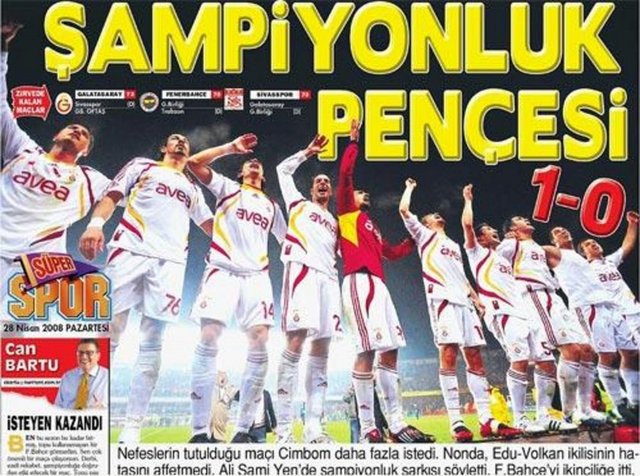 - "Şampiyonluk maçı Cim-Bom'un"  - Galatasaray-Fenerbahçe 1-0 2008  - Shabani Nonda hayat onda... 2008 yılının şampiyonunu belirleyecek maçta bitime 2 hafta zıt kardeşler Ali Sami Yen'de karşı karşıya. Puan puana girilen maçta Galatasaraylı Nonda, Volkan'ı hatasını affetmiyor, sahadan 1-0 galip ayrılan sarı-kırmızılılar sezon sonu şampiyonluğa uzanıyor.
