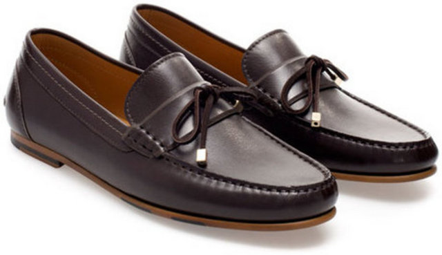 Kahverengi şık loafer 189.95 TL. ZARA