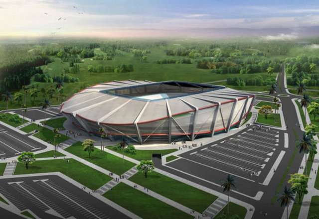 MERSİN'İN KARETTA GÖRÜNÜMLÜ STADYUMU 140 dönüm arazi üzerine inşa edilen 25 bin seyirci kapasiteli stadyumun temeli 19 Mayıs 2012'de Başbakan Recep Tayyip Erdoğan tarafından atıldı. Kaba inşaatı %45 oranında tamamlandı. Stadyum 2013 yılında 17. Akdeniz Oyunlarına kadar tamamlanacak.