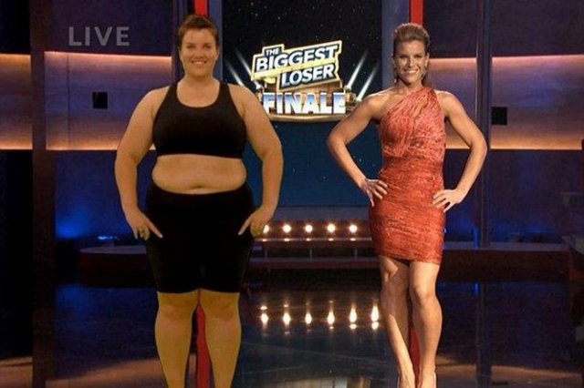 117 kilodan 62.1 kiloya düşen Danni dolayısıyla vücut ağırlığının yüzde 46.9'unu vermiş oldu...