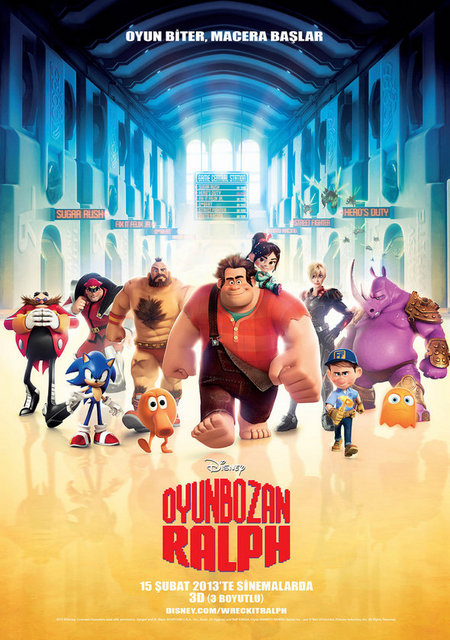 2-Oyunbozan Ralph (Wreck-It Ralph) (2012) -  - Atari oyunlarının dünyasına sızıp "Scott Pilgrim Dünyaya Karşı" ile "TRON"u bir araya getiren incelikli, interaktif ve özgün bir animasyon.