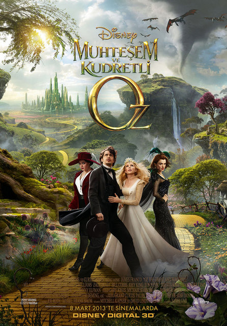 19-Muhteşem ve Kudretli Oz (Oz The Great and Powerful) (2013) -  - Öncü peri masalı filmi "Oz Büyücüsü"nün yıllardır beklenen ön bölümü, 'Oz Büyücüsü'nün bilinmeyen hikayesine uzanırken şaşırtmıyor.