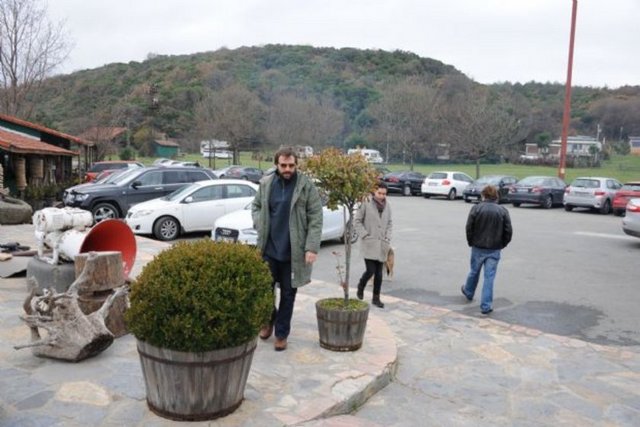 Çift, dün Kilyos'ta kameralara yakalandı.