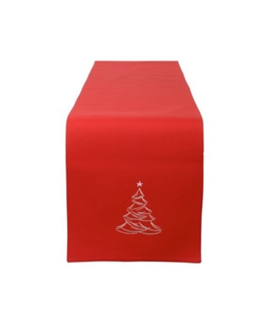 Yılbaşı sofranıza renk katacak yeni yıl ağacı detaylı Boyner Evde markalı runner.