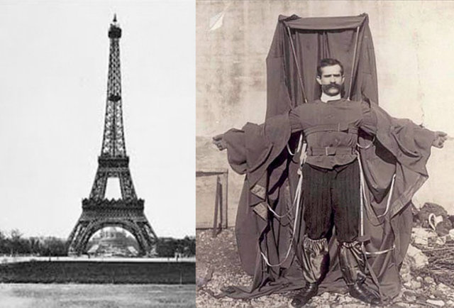 Franz Reichelt (1879-1912) - İcat: Paraşüt - Ölüm: Geliştirdiği paraşütle Eyfel kulesinin ilk güvertesinden, yaklaşık 60 metre yükseklikten yere çakılarak hayatını kaybetti.