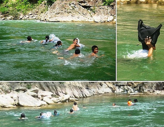 Vietnam'da bir kamyon lastiği yardımı ile bile değil...