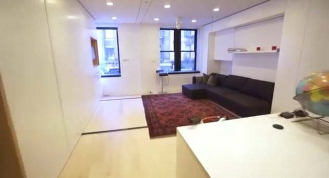 Rezidansların pabucu dama atıldı New York Manhattan'da 38 m2'lik bir stüdyo daire, mimarlar tarafından yeniden yaratıldı