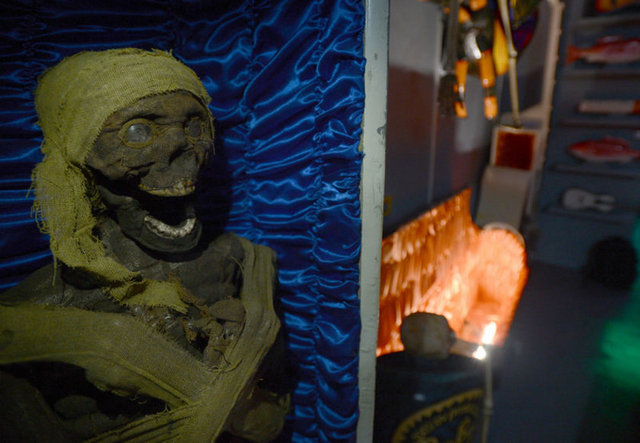 Moskova'daki Yeni Arbat caddesinde bulunan müzenin ziyaretçileri, korku ve mizah duygusunu bir arada yaşadıklarını söylüyor.